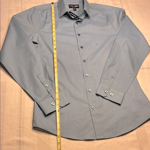NWT EXPRESS Men's Blue Shirt Small 14-14 1/2 Extra Slim - Picture 4 of 6